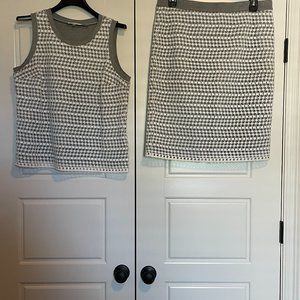 Calvin Klein Grey/White Top, size 12
